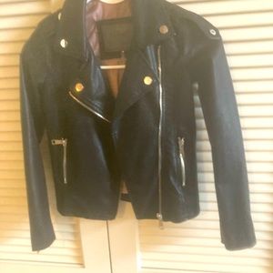 Black faux leather jacket